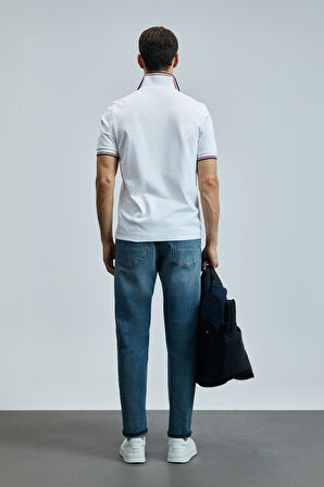 Lufian Erkek Sansa Smart Polo T-Shirt 111040218 Beyaz