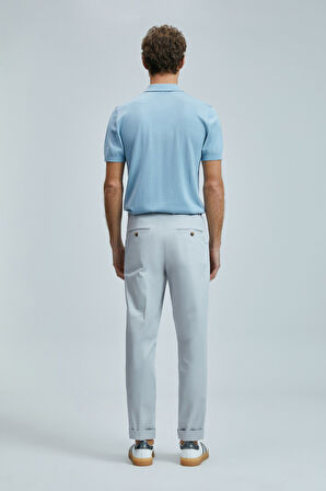 Lufian Erkek Plus Smart Slim Fit Chino Pantolon 111190339 Taş