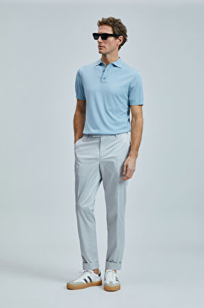 Lufian Erkek Plus Smart Slim Fit Chino Pantolon 111190339 Taş