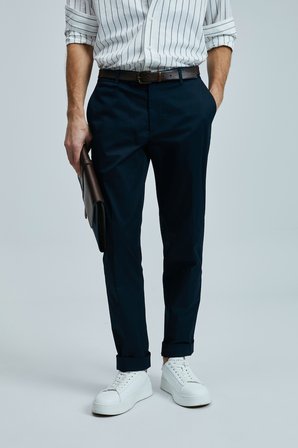 Plus Smart Erkek Chino Pantolon Slim Fit Lacivert