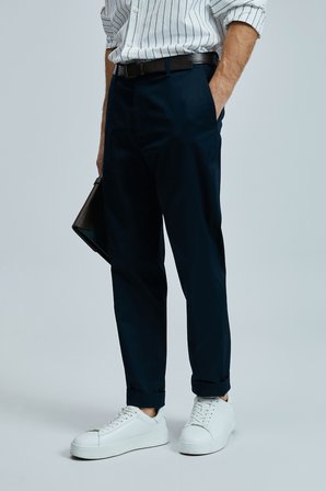 Plus Smart Erkek Chino Pantolon Slim Fit Lacivert