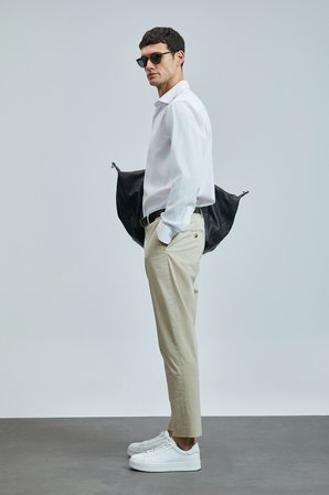 Plus Smart Erkek Chino Pantolon Slim Fit Deve Tüyü