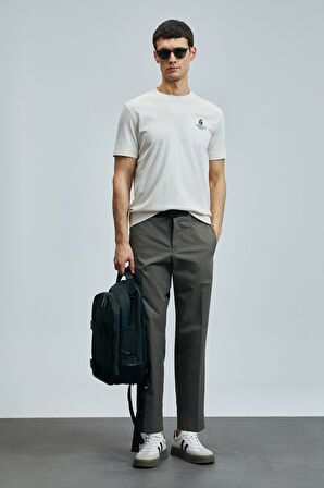 Lufian Olıvıa Modern Grafik T- Shirt Ekru