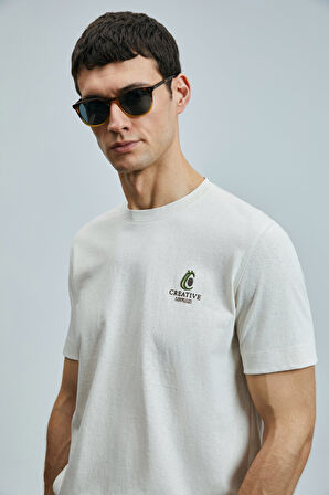 Olıvıa Modern Grafik T- Shirt Ekru