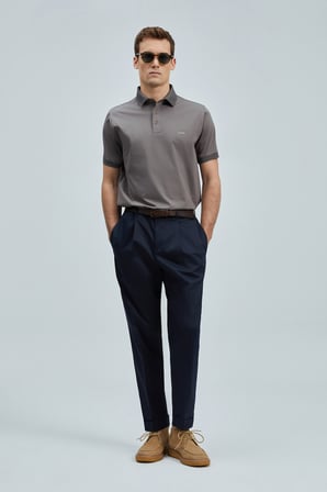 Albert Smart Erkek Chino Pantolon Comfort Pileli Lacivert