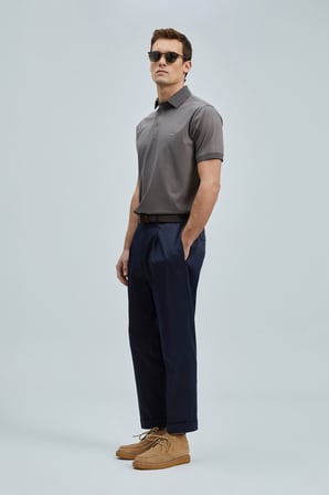 Albert Smart Erkek Chino Pantolon Comfort Pileli Lacivert