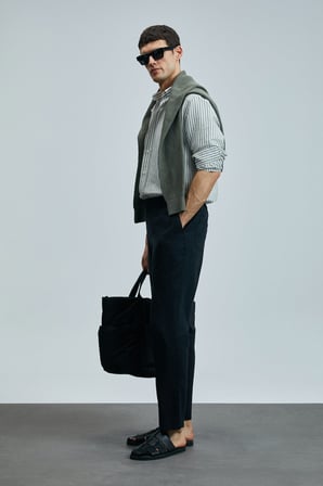 Karl Smart Erkek Chino Pantolon Slim Fit Siyah
