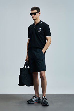 Lufian Erkek Sandor Smart Polo T-Shirt 111040223 Siyah