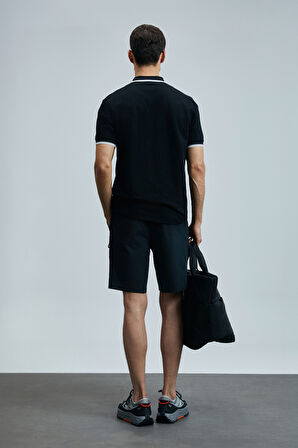 Lufian Erkek Sandor Smart Polo T-Shirt 111040223 Siyah