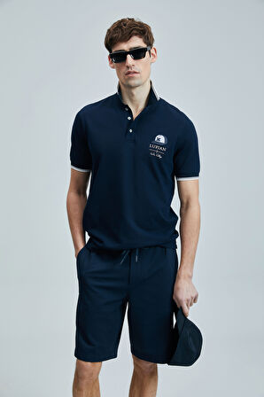 Lufian Erkek Sandor Smart Polo T-Shirt 111040223 Lacivert