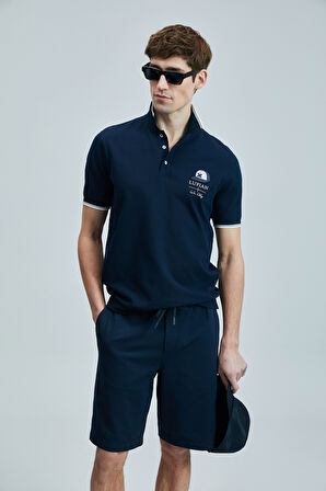 Lufian Erkek Sandor Smart Polo T-Shirt 111040223 Lacivert