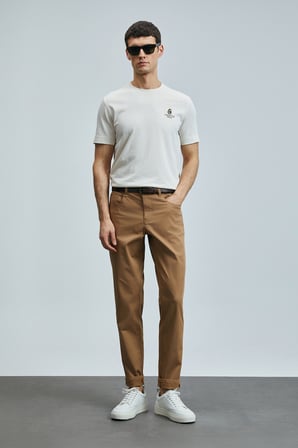 Helt Spor 5 Cep Erkek Pantolon Slim Fit Deve Tüyü