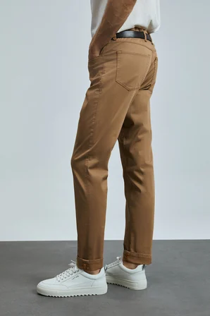 Helt Spor 5 Cep Erkek Pantolon Slim Fit Deve Tüyü