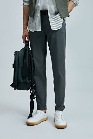 Helt Spor 5 Cep Erkek Pantolon Slim Fit Koyu Yeşil