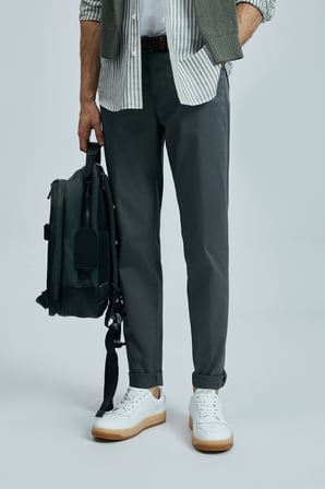Helt Spor 5 Cep Erkek Pantolon Slim Fit Koyu Yeşil
