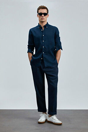 Lufian Pitaya Erkek Keten Gömlek