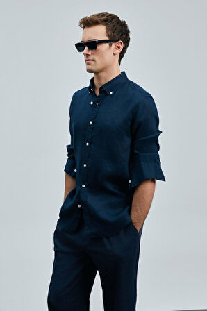 Lufian Pitaya Erkek Keten Gömlek