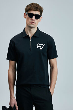 Lufian Erkek Slash Smart Polo T-Shirt 111040224 Siyah