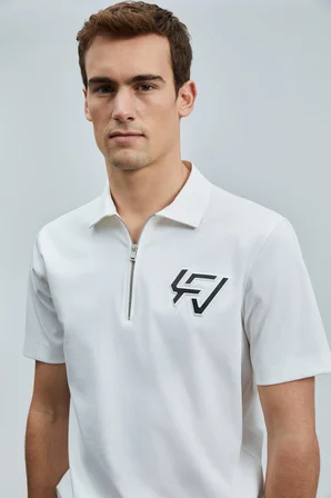 Slash Smart Erkek Polo Tişört Kırık Beyaz
