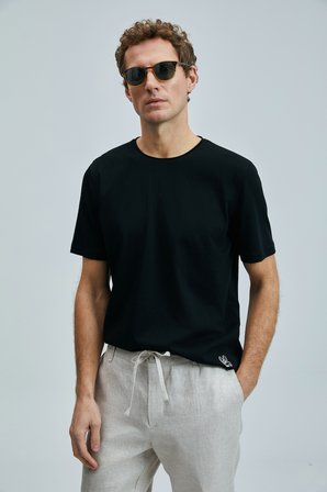 Junya Erkek Basic Tişört Siyah