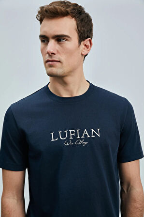 Lufian Love Modern Grafik T- Shirt Lacivert