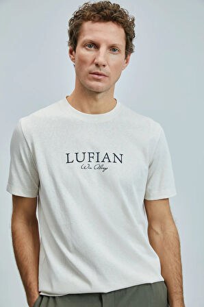 Lufian Love Modern Grafik T- Shirt Ekru 111020238