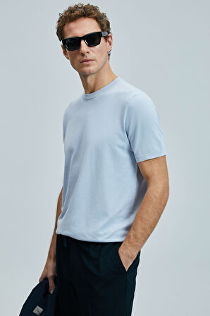 Tıno Erkek Modal Karışımlı T-shirt Açık Gri