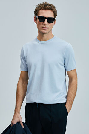 Tıno Erkek Modal Karışımlı T-shirt Açık Gri