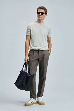 Lufian 111090110 Tıno Modal Karışımlı Tişort Erkek T-Shirt