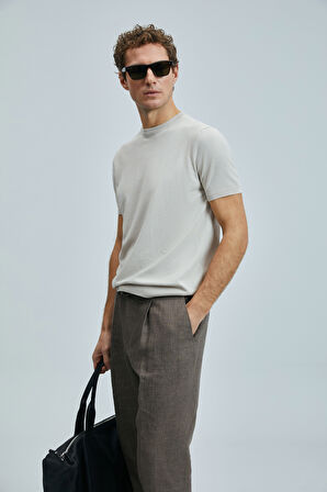 Lufian 111090110 Tıno Modal Karışımlı Tişort Erkek T-Shirt