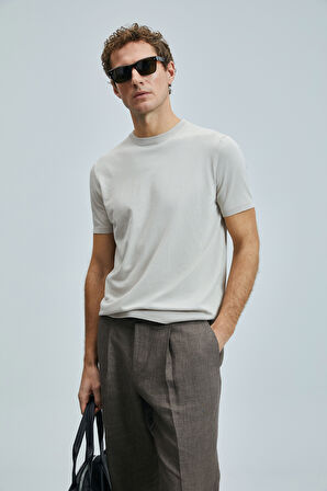 Lufian 111090110 Tıno Modal Karışımlı Tişort Erkek T-Shirt