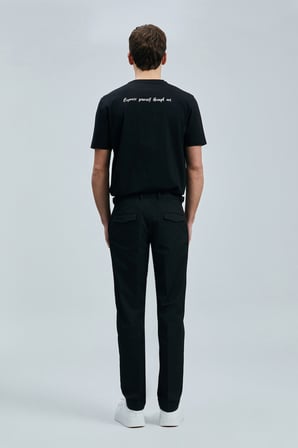 Luta Smart Erkek Chino Pantolon Comfort Fit Siyah