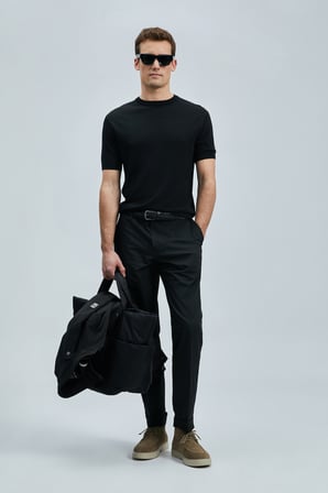 Luta Smart Erkek Chino Pantolon Comfort Fit Siyah