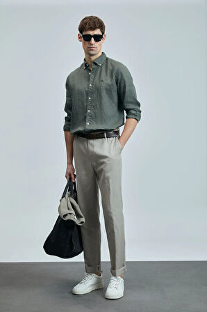 Bert Smart Erkek Chino Pantolon Slim Fit Bej