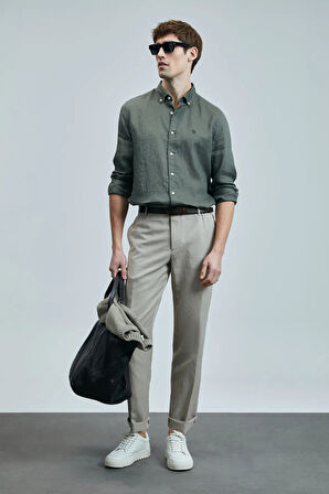 Bert Smart Erkek Chino Pantolon Slim Fit Bej