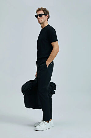 Lufian Alex Smart Erkek Chino Pantolon Slim Fit Siyah