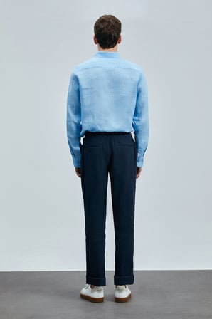 Tom Smart Erkek Chino Pantolon Slim Fit Lacivert