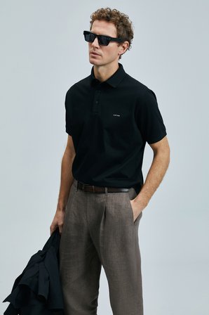 Luna Smart Erkek Polo Tişört Siyah