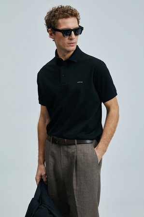 Luna Smart Erkek Polo Tişört Siyah