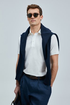 Luna Smart Erkek Polo Tişört Kırık Beyaz