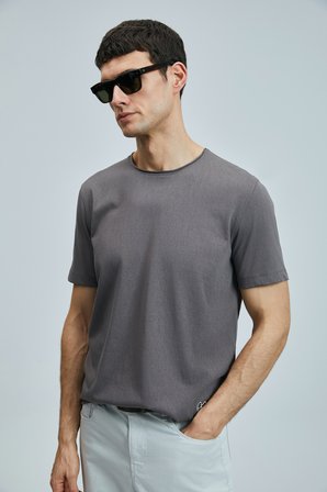 Junya Erkek Basic Tişört Vizon