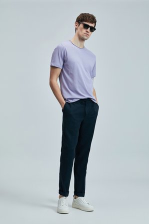 Junya Erkek Basic Tişört Lila