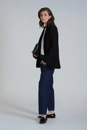 Lıly Kadın Denim Mom Fıt- Yüksek Bel Mavi