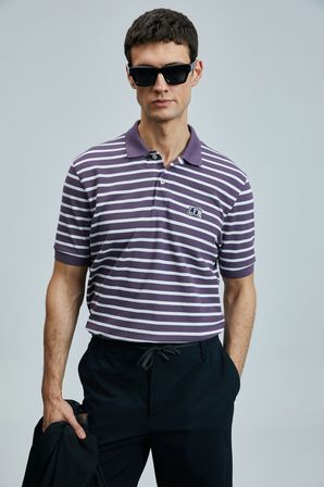Jon Smart Erkek Polo Tişört Mürdüm