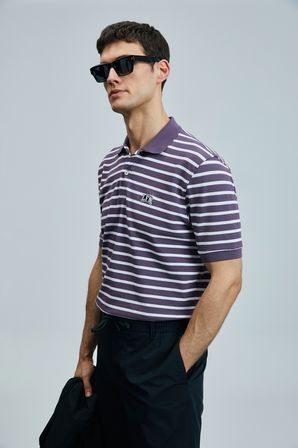 Jon Smart Erkek Polo Tişört Mürdüm