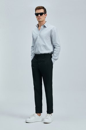 Danıel Erkek Basic Gömlek Regular Fit Gri