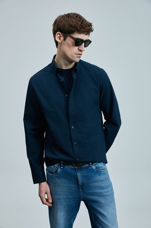 Ellery Erkek Basic Gömlek Regular Fit Lacivert