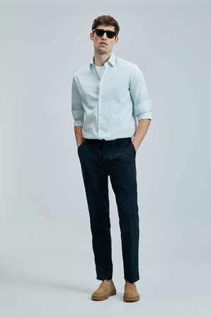 Charles Erkek Basic Gömlek Regular Fit Yeşil