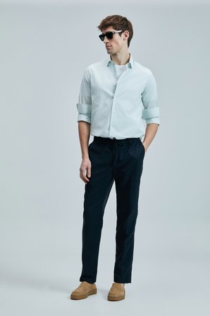 Charles Erkek Basic Gömlek Regular Fit Yeşil