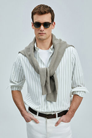 Lufian Erkek Regular Fit Nıcer Basic Gömlek 111010639 Yeşil